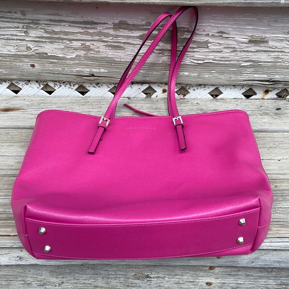 Coccinelle Codice Lavorazione No 8 Saffiano Leather Purse Pink Tote - Picture 14 of 16